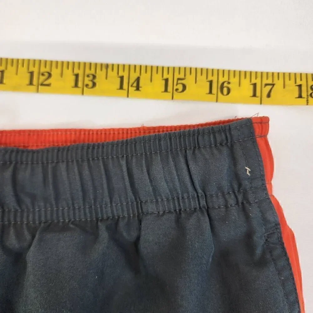 Nike Swim Trunks Mens Gray Orange Board Shorts Size Large E15